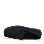 Suede loafers with saddle detail - Frau Shoes | Official Online Shop