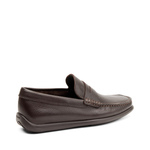 Tumbled leather loafers with saddle detail - Frau Shoes | Official Online Shop