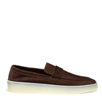 Suede slip-ons with saddle detail - Frau Shoes | Official Online Shop