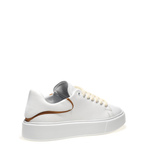 Leather sneakers with caramel detailing - Frau Shoes | Official Online Shop