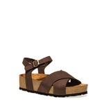 Plateau-Sandalette mit überkreuzten Riemen aus Nubukleder - Frau Shoes | Official Online Shop