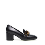 Square-toe loafers with heel and chain detail - Frau Shoes | Official Online Shop
