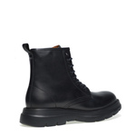 Leather combat boots with a grip-fast sole - Frau Shoes | Official Online Shop