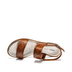 Sandale mit zwei Riemen aus geflochtenem Leder - Frau Shoes | Official Online Shop