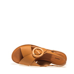 Leather crossover sandals with buckle - Frau Shoes | Official Online Shop