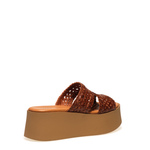 Woven leather sliders with wedge - Frau Shoes | Official Online Shop