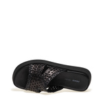 Woven leather platform sliders - Frau Shoes | Official Online Shop