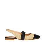 Raffia slingbacks with leather details - Frau Shoes | Official Online Shop