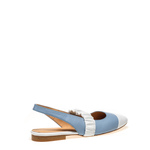 Two-tone leather slingbacks with square toe - Frau Shoes | Official Online Shop