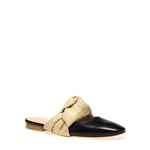 Leather mules with soft raffia strap - Frau Shoes | Official Online Shop