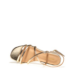 Foiled leather sandals with mini-straps - Frau Shoes | Official Online Shop