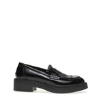 Patent leather loafers with fringing and chunky sole - Frau Shoes | Official Online Shop