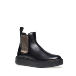 Leather Chelsea boots with metallic elastic - Frau Shoes | Official Online Shop