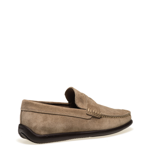 Mokassin aus Veloursleder mit Steg - Frau Shoes | Official Online Shop