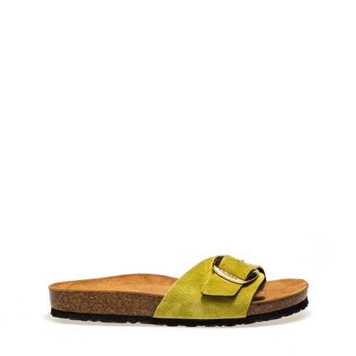 Sandalette mit Riemen aus Veloursleder - Frau Shoes | Official Online Shop