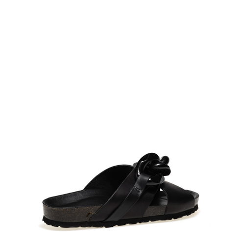 Sandalette aus Leder mit Kette - Frau Shoes | Official Online Shop