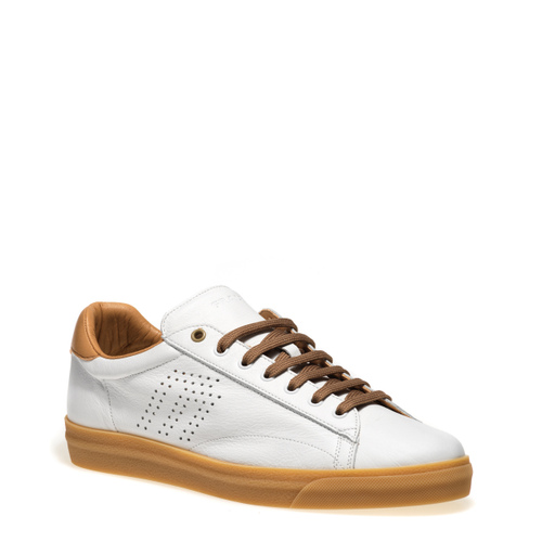 fence origin so much Leather sneakers with environmentally-sustainable sole, Col. WHITEamber |  Frau