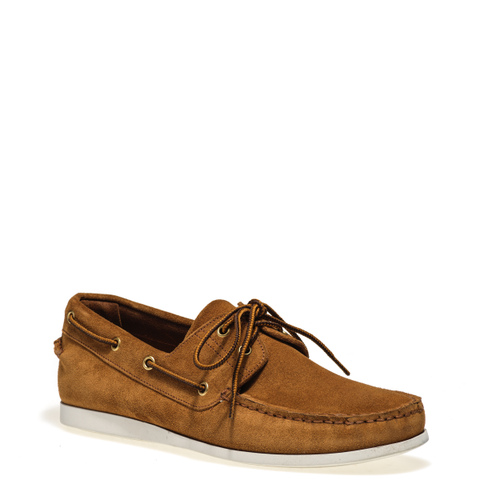 Suede boat shoes with lacing - Frau Shoes | Official Online Shop
