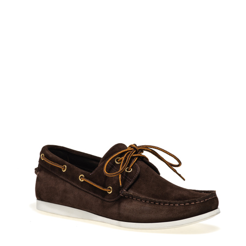 Suede boat shoes with lacing - Frau Shoes | Official Online Shop