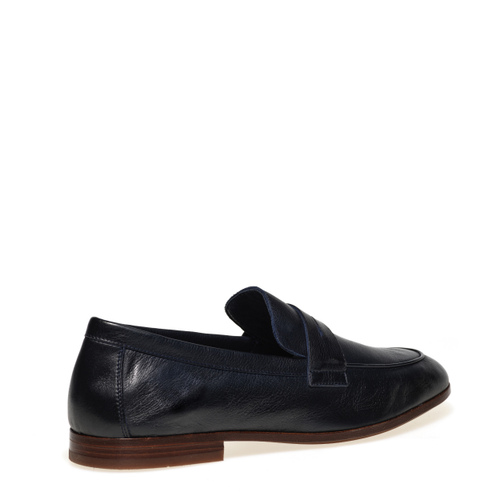 Soft leather loafers with saddle detail - Frau Shoes | Official Online Shop