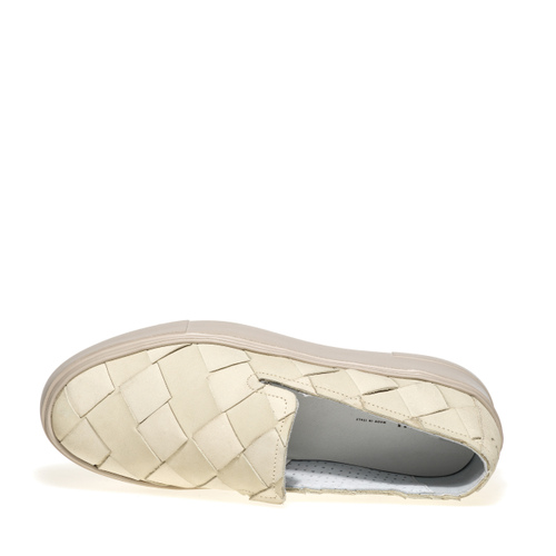 Woven nubuck slip-ons - Frau Shoes | Official Online Shop
