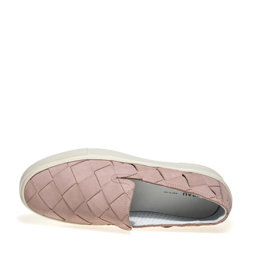 Slip-on aus geflochtenem Nubukleder - Frau Shoes | Official Online Shop