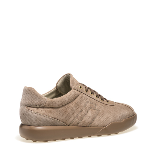 City Sneakers aus gestanztem Veloursleder - Frau Shoes | Official Online Shop