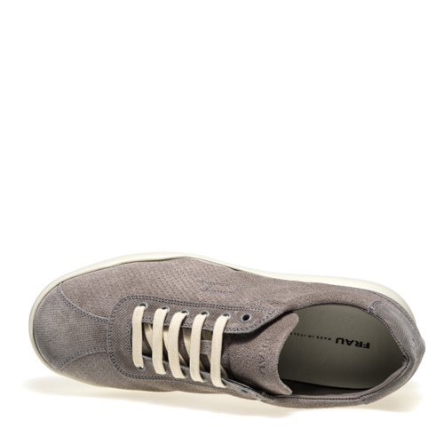 City Sneakers aus gestanztem Veloursleder - Frau Shoes | Official Online Shop