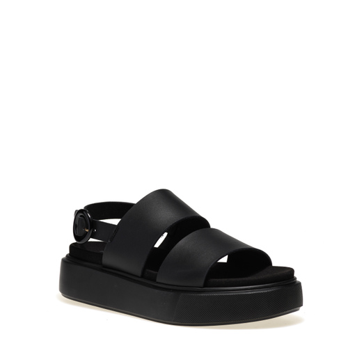 Double-strap sandals in raw-cut leather - Frau Shoes | Official Online Shop