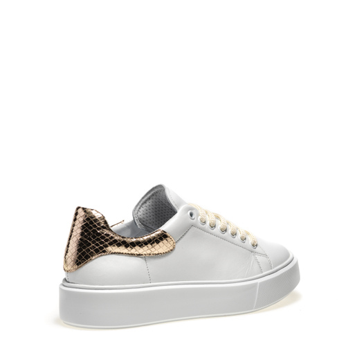 Leather sneakers with foiled insert - Frau Shoes | Official Online Shop