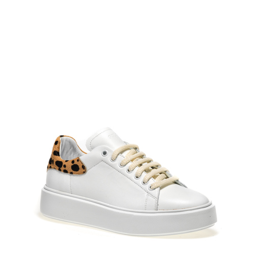 Leather sneakers with animal detailing - Frau Shoes | Official Online Shop