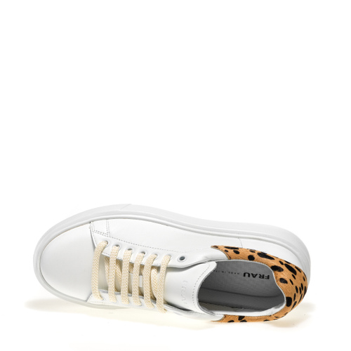 Leather sneakers with animal detailing - Frau Shoes | Official Online Shop