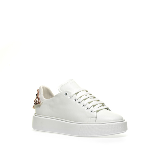 Leather sneakers with bejewelled detailing - Frau Shoes | Official Online Shop