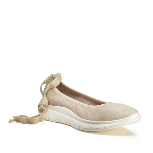 Sportlicher, flexibler Ballerina aus Leder - Frau Shoes | Official Online Shop