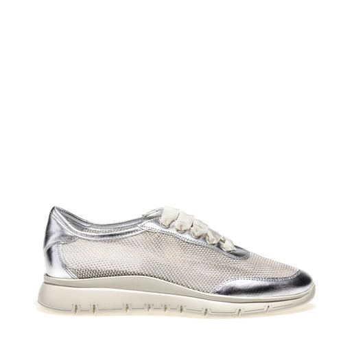 Mesh and foiled leather city running shoes - Frau Shoes | Official Online Shop