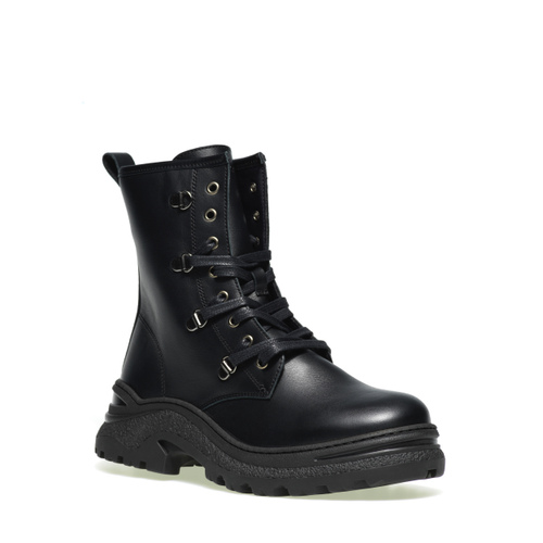 Combat boots with lacing eyelet details - Frau Shoes | Official Online Shop