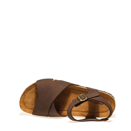 Sandalo platform con incrocio in nabuk - Frau Shoes | Official Online Shop