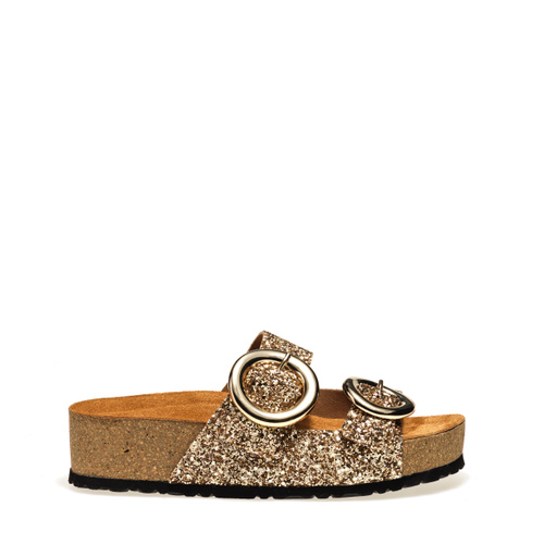 Platforms with glittery double strap - Frau Shoes | Official Online Shop