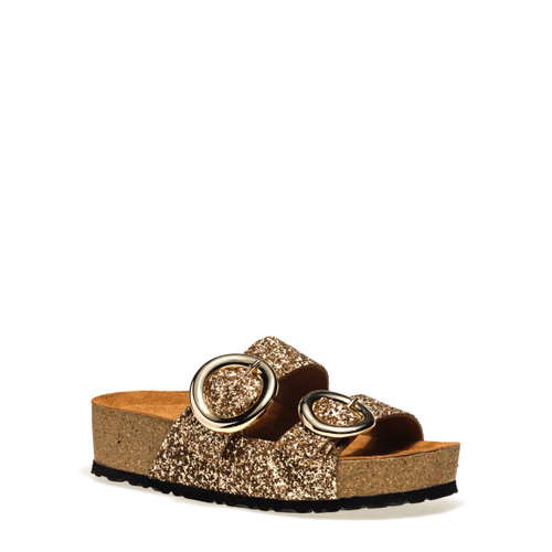 Platforms with glittery double strap - Frau Shoes | Official Online Shop