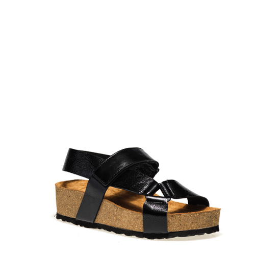 Patent leather sandals with Velcro strap - Frau Shoes | Official Online Shop