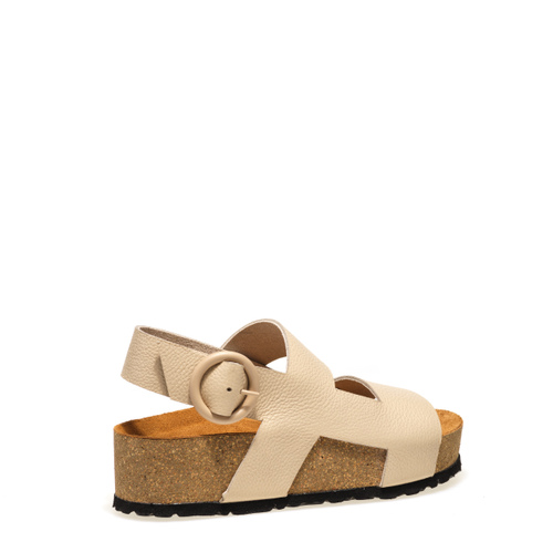 Leather sandals with cork platform - Frau Shoes | Official Online Shop