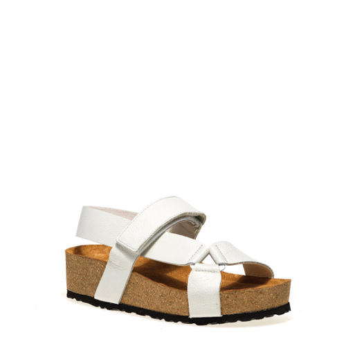Sandale aus Leder mit Klettverschluss - Frau Shoes | Official Online Shop