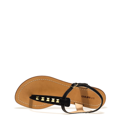 Leather thong sandals with studs - Frau Shoes | Official Online Shop