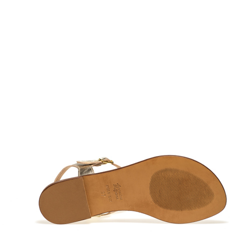 Sandalo positano infradito in pelle laminata - Frau Shoes | Official Online Shop