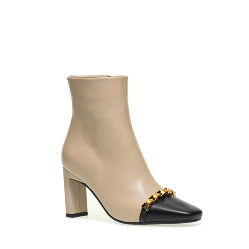 Leather ankle boots with contrasting toe - Frau Shoes | Official Online Shop