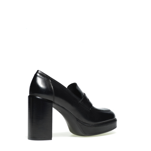 Square-toe loafers with heel and platform - Frau Shoes | Official Online Shop