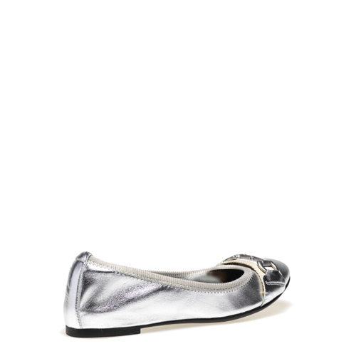 Foiled leather ballet flats with clasp detail - Frau Shoes | Official Online Shop