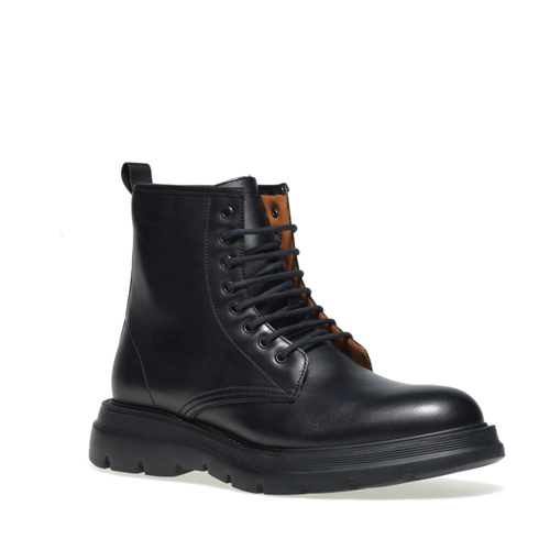 Leather combat boots with a grip-fast sole - Frau Shoes | Official Online Shop