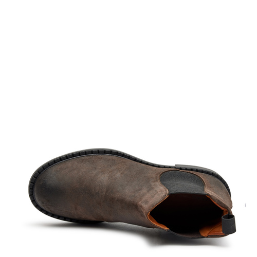 Distressed-effect Chelsea boots with bold sole - Frau Shoes | Official Online Shop