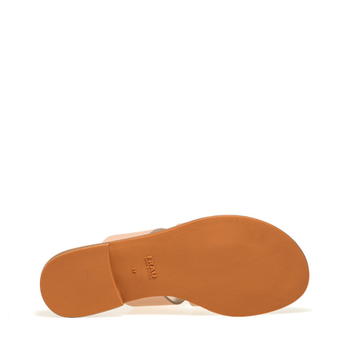 Ciabattina a tre fasce in pelle a taglio vivo - Frau Shoes | Official Online Shop